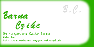 barna czike business card